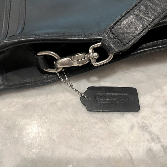 VINTAGE Coach Black Leather Lexington Briefcase Laptop Bag, Brshd Silver/Nickel - Picture 2 of 16